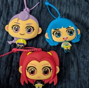 Cute K-pop Demon Hunters Silicone Keychain Set